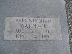 Warnock, Avis Windham, Oak Grove Cem, Telfair Co, GA.jpg