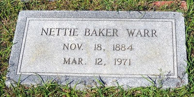 Warr, Nettie Baker, Lamar Cemetery, Darlington Co, SC.jpg