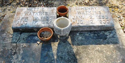 Watkins, Henry & Hattie Kirkland, Watson Cemetery, Emanuel Co, GA.jpg