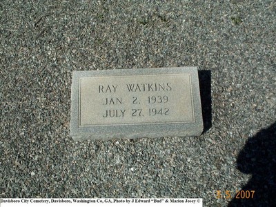 Watkins, Ray, Davisboro City Cemetery, Davisboro, Washington Co, GA.jpg
