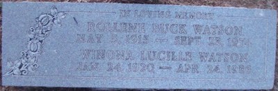 Watson, Rollene Buck & Winona Lucille Newsom, Bourland Cem, Tarrant Co, TX.jpg