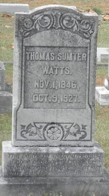 Watts, Thomas Sumter, Sumter Cemetery, Sumter Co, SC.jpg