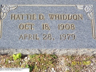 Whiddon, Hattie D, Pigeon Creek Baptist Cem, Covington Co, AL.jpg