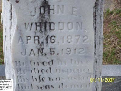 Whiddon, John E, Fairmount Baptist Cem, Covington Co, AL.jpg