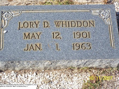 Whiddon, Lory D, Pigeon Creek Baptist Cem, Covington Co, AL.jpg