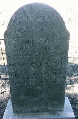 Whitaker, Mary Anderson, McTyiere Family Cemetery, Nash Co, NC.jpg