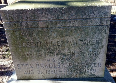 Whitaker, Robert & Etta Gorham Bradley, McTyiere Family Cemetery, Nash Co, NC.jpg
