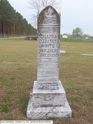 White, Amanda Elizabeth Foxworth, Zora Cemetery, Sumter Co, SC.jpg