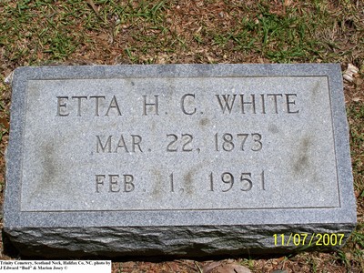 White, Etta H.C, Trinity Cem, Halifax Co, NC.jpg
