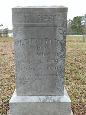 Whitley, Nancy Henrietta Betty Batts, Joshua Whitley Cem, Nash Co, NC.jpg