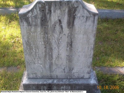 Wiggins, L.S. & Elizabeth, Pleasant Hope Cemetery, Cass Co, TX 087.jpg