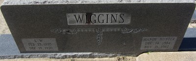Wiggins, W L & Amanda Hunter, Olive Grove Cem, Seminole Co, GA.jpg