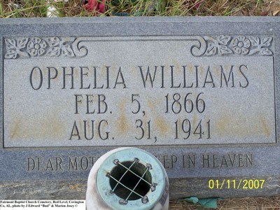 Williams, Ophelia Gomillion, Fairmount Baptist Cem, Covington Co, AL.jpg
