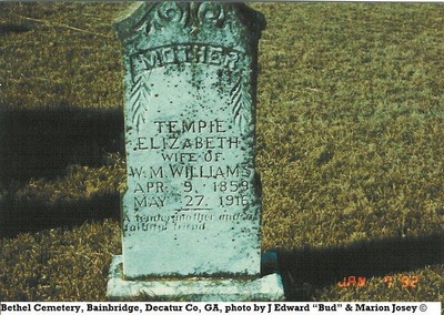 Williams, Temple E Josey, Bethel Cem, Decatur Co, GA.jpg