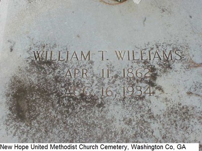 Williams, William Thomas, New Hope U M Cem, Washington Co, GA.jpg