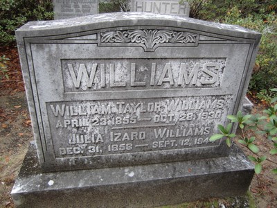 Williams, Wn Taylor & Julia Izard, Bobaventure Cem, Chatham Co, GA.jpg