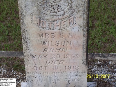Wilson, S A Mrs, Bethel Cem, Decatur Co, GA.jpg