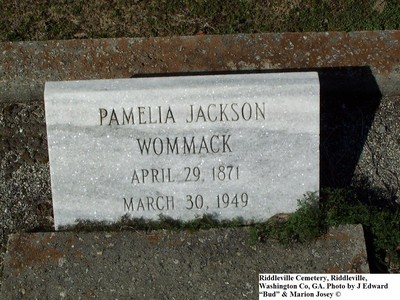 Wommack, Pamelia Jackson, Riddleville Cem, Washington Co, GA.jpg
