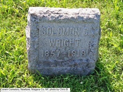 Wright, Solomon C, Corwin Cemetery, Niagara Co, NY.jpg