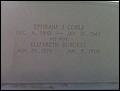 Coble, Ephraim & Elizabeth Burgess, Saint Martins Cemetery, Stanley Co, NC.jpg