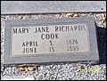 Cook, Mary Jane Richards, Oakey Streek Methodist Church Cem, Butler Co, AL.jpg
