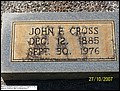 Cross, John F, Buck Creek Baptist Church Cemetery, Covington Co, AL 116.jpg