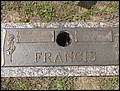 Francis, Edward Augustin, & Sarah Faye Gore, Chapelwood Cem, Bowie Co, TX.jpg