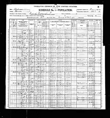 1900, Daniel E Josey, Monroe Co AL.jpg