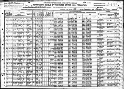 1920, Francey Kitchie Josey, Rowan Co NC.jpg