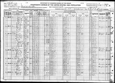 1920, James Walter Josey, Covington Co AL.jpg