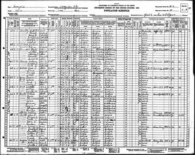 1930, Dennis N Josey, Coffee Co GA.jpg