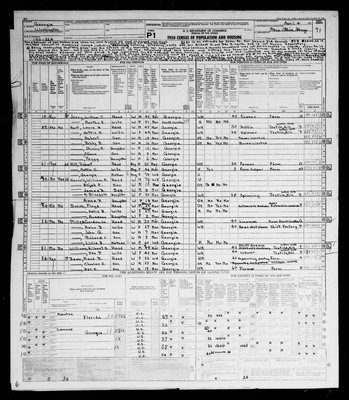 1950, Josey, William T & Martha E, Washington Co, GA.jpg