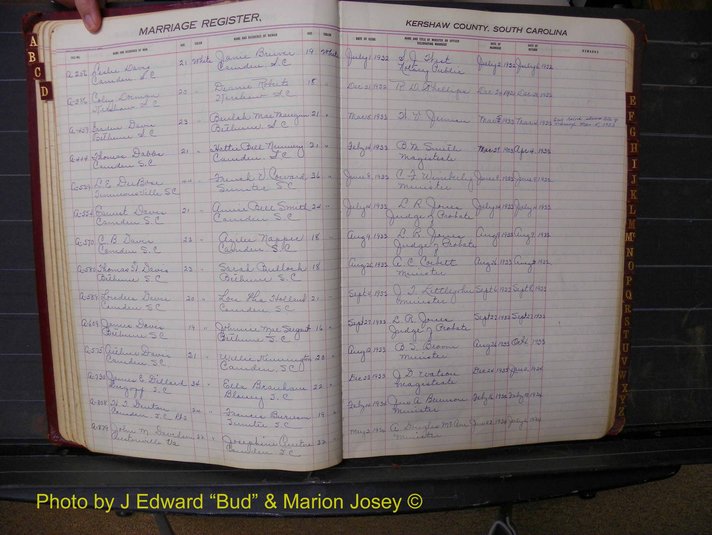 Kershaw Marriages, 1924-1937, White Index D (135).JPG