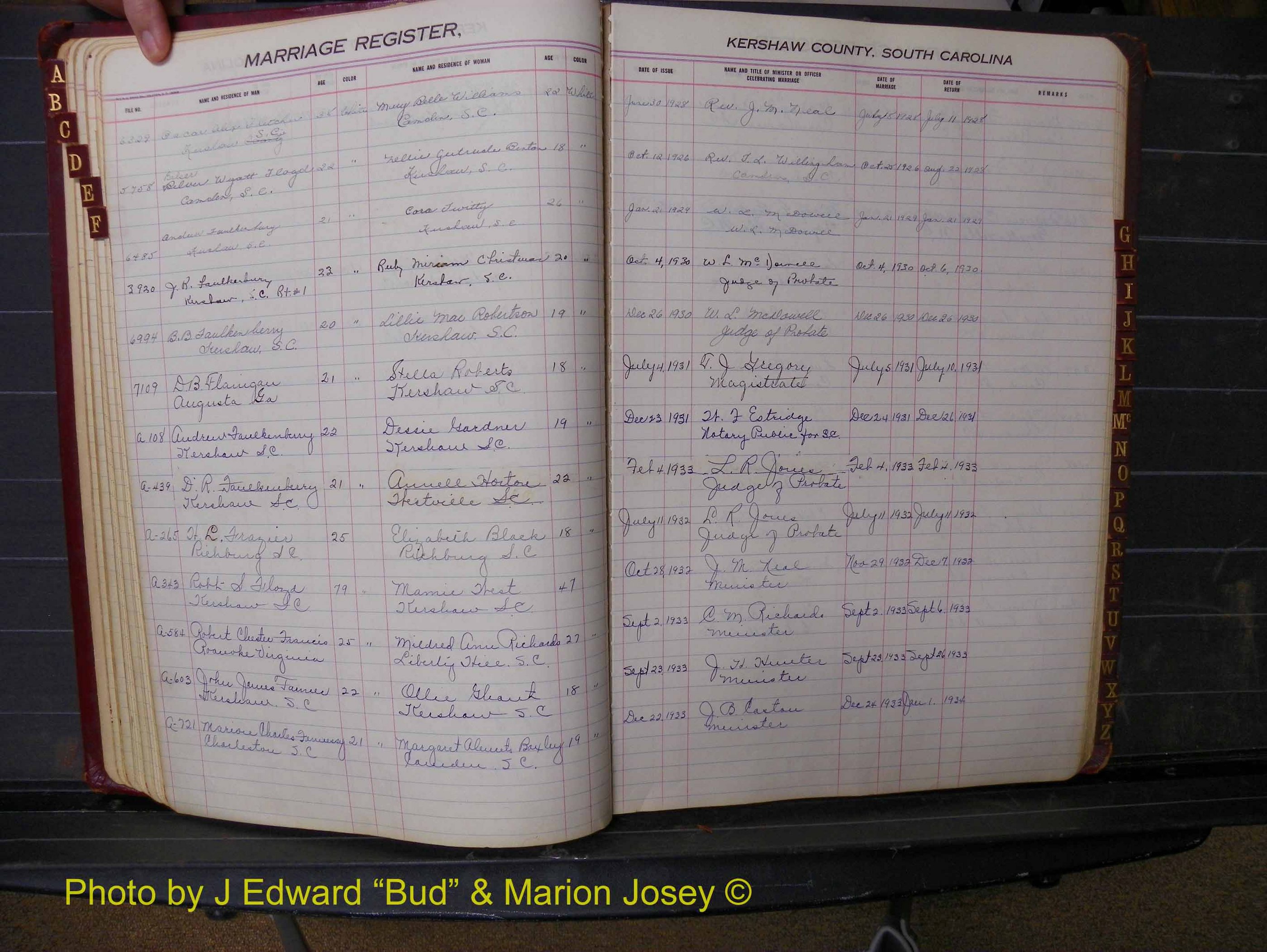 Kershaw Marriages, 1924-1937, White Index F (142).JPG