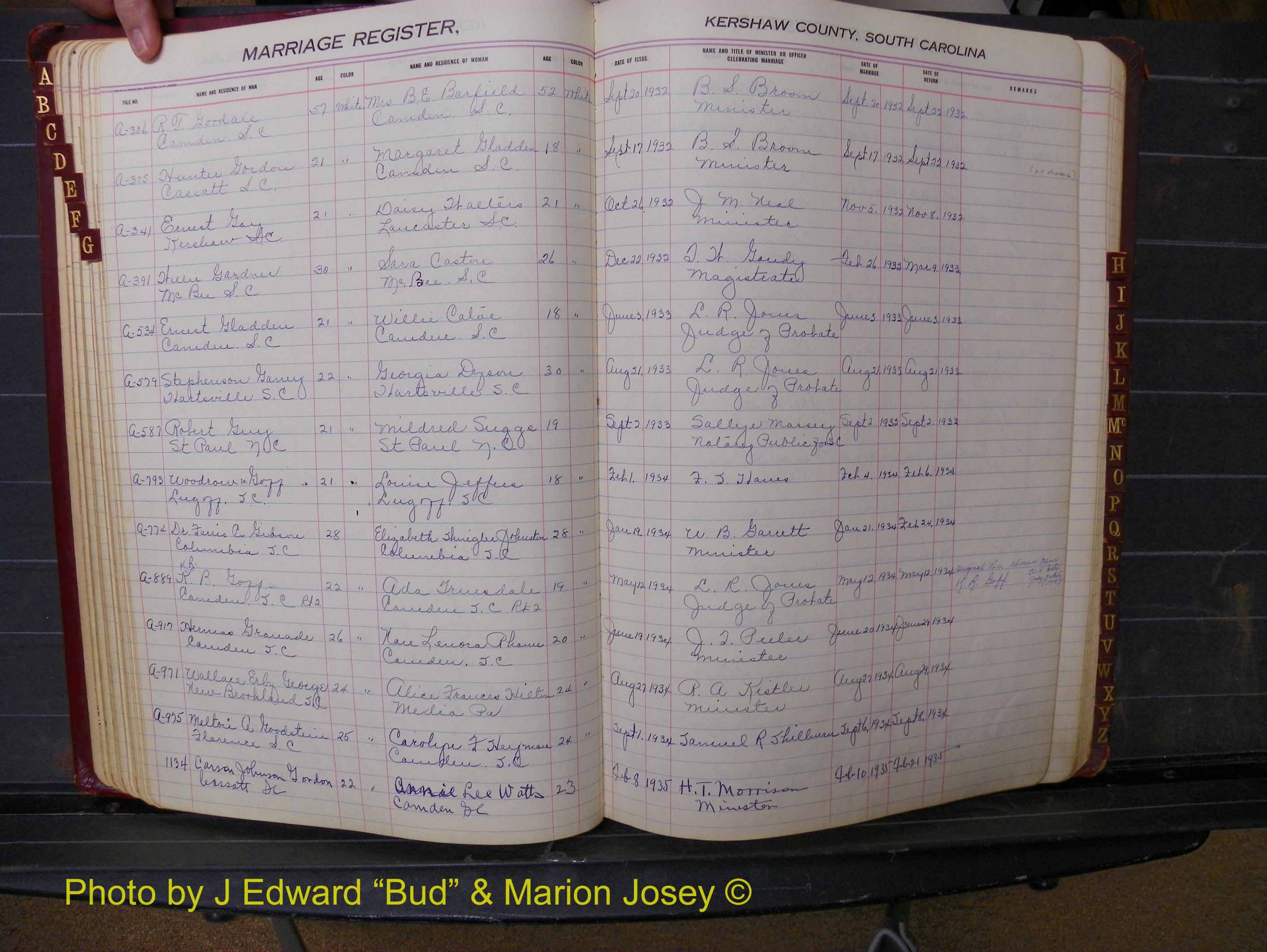Kershaw Marriages, 1924-1937, White Index G (147).JPG