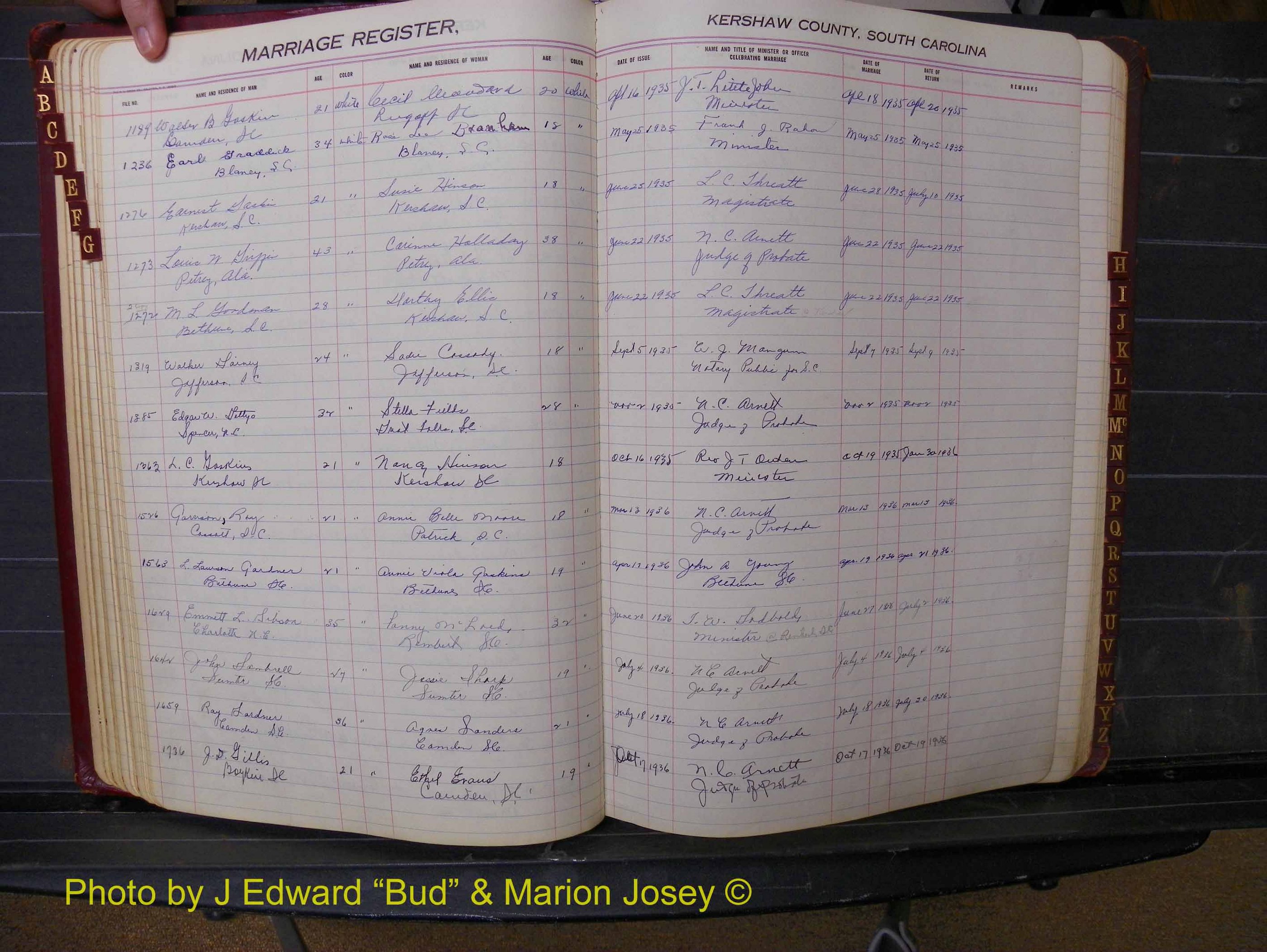Kershaw Marriages, 1924-1937, White Index G (148).JPG