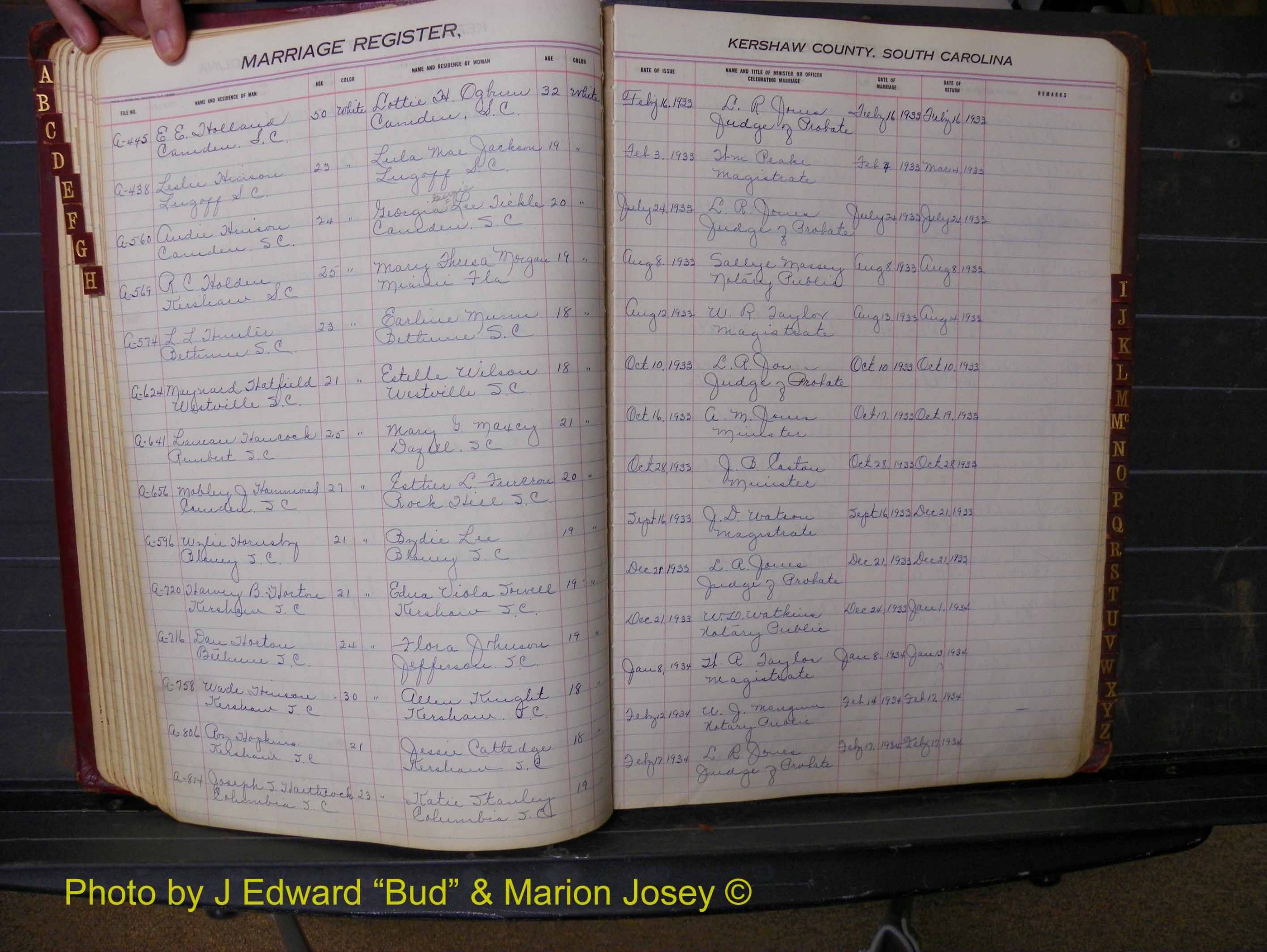 Kershaw Marriages, 1924-1937, White Index H (158).JPG