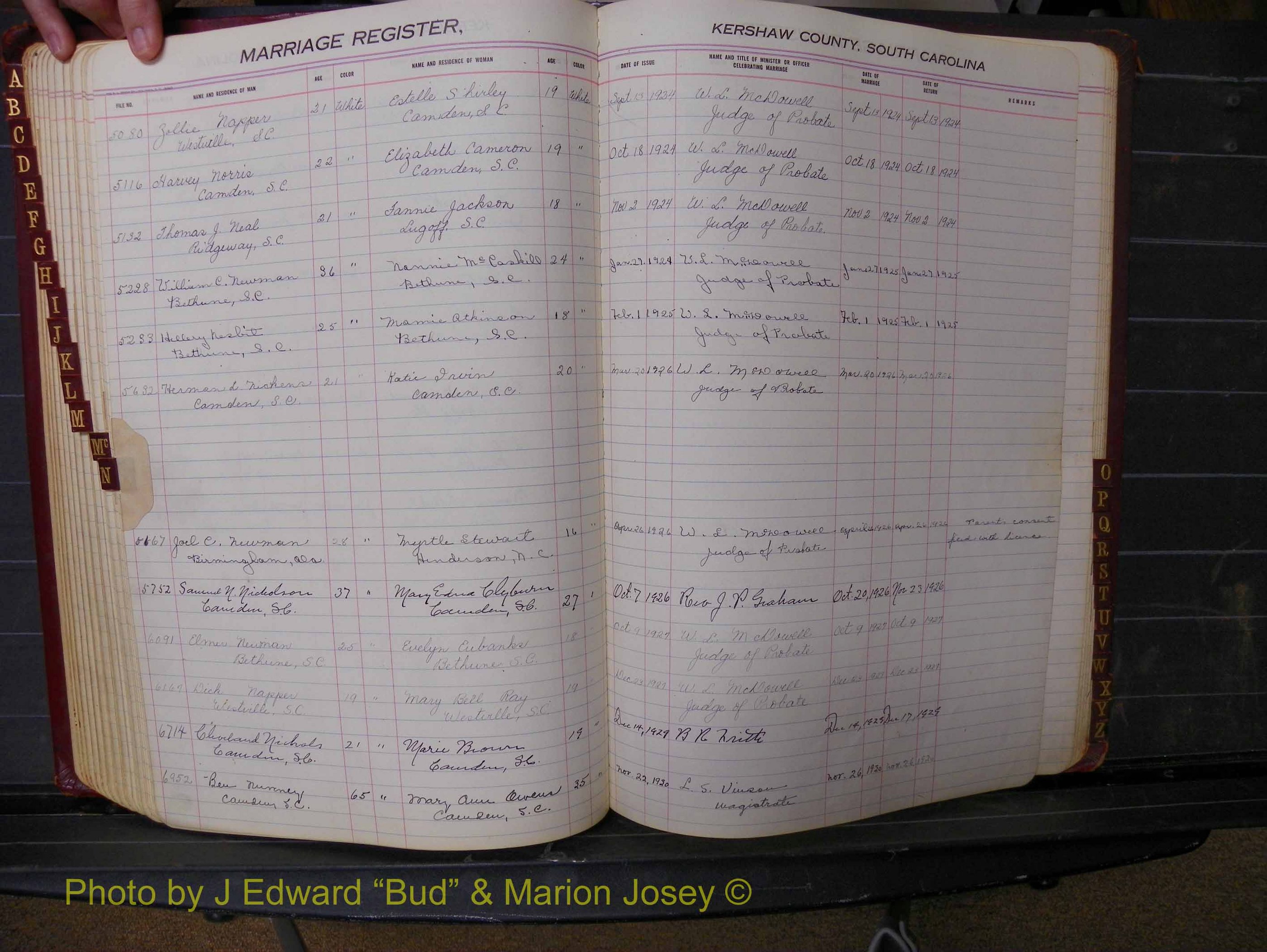 Kershaw Marriages, 1924-1937, White Index N (190).JPG