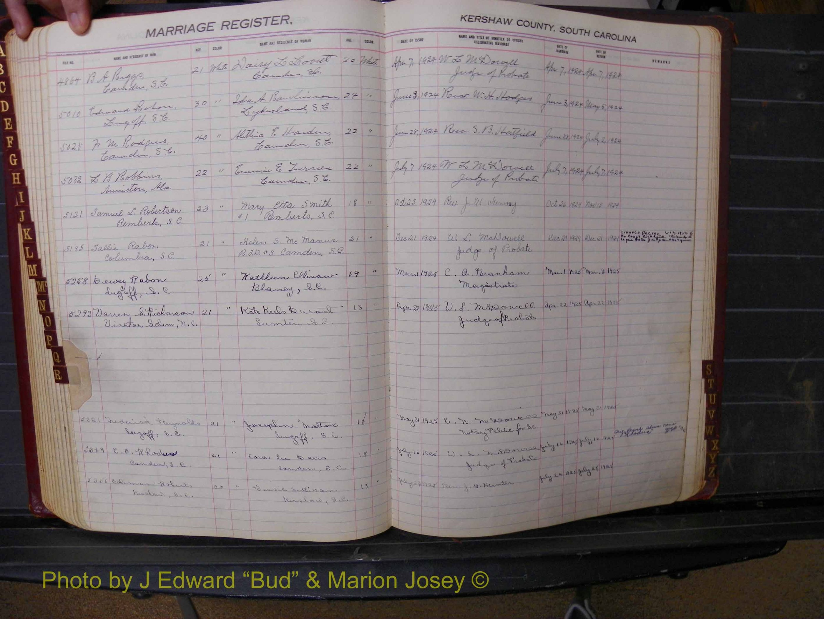 Kershaw Marriages, 1924-1937, White Index R (199).JPG