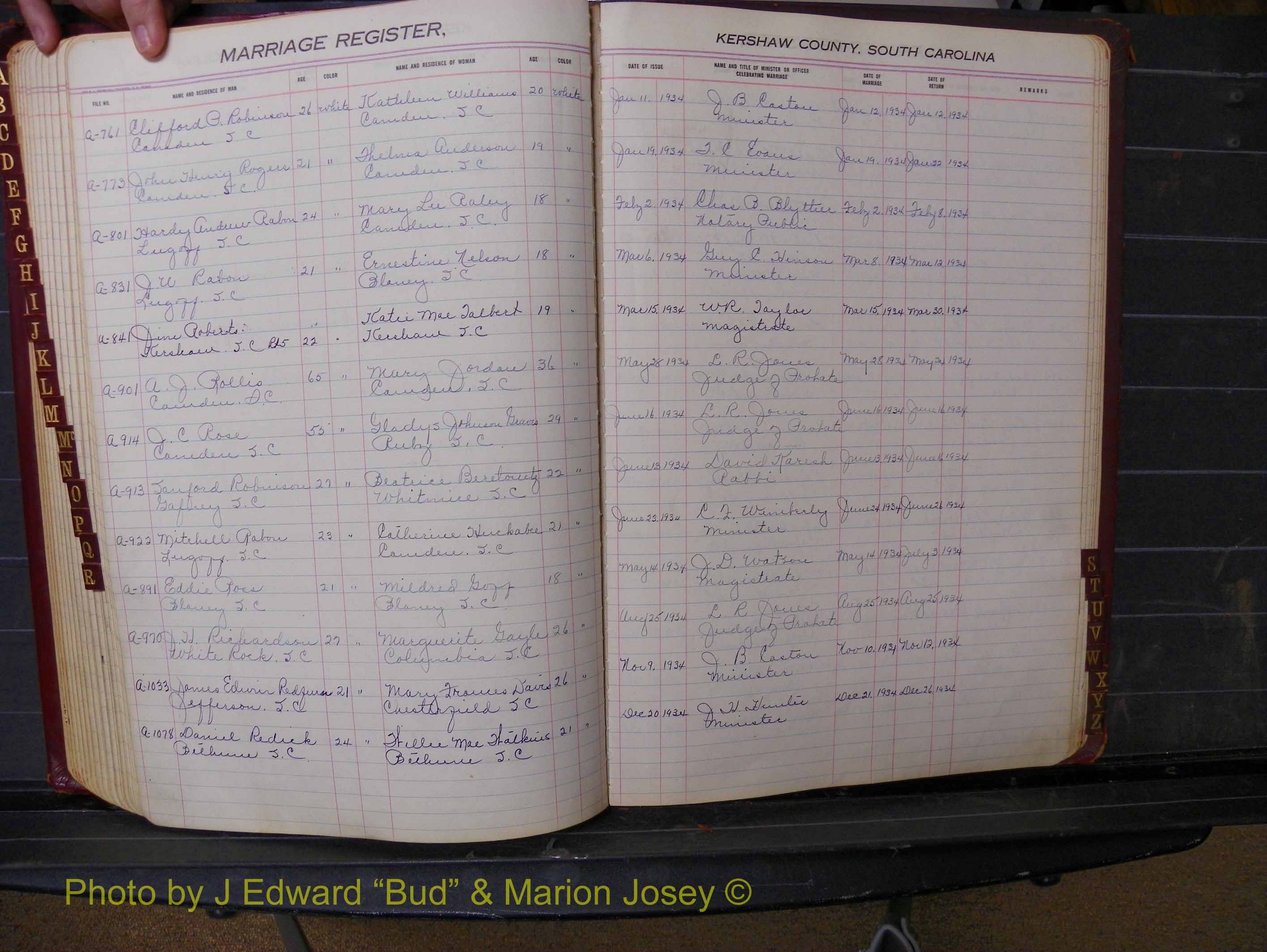 Kershaw Marriages, 1924-1937, White Index R (206).JPG