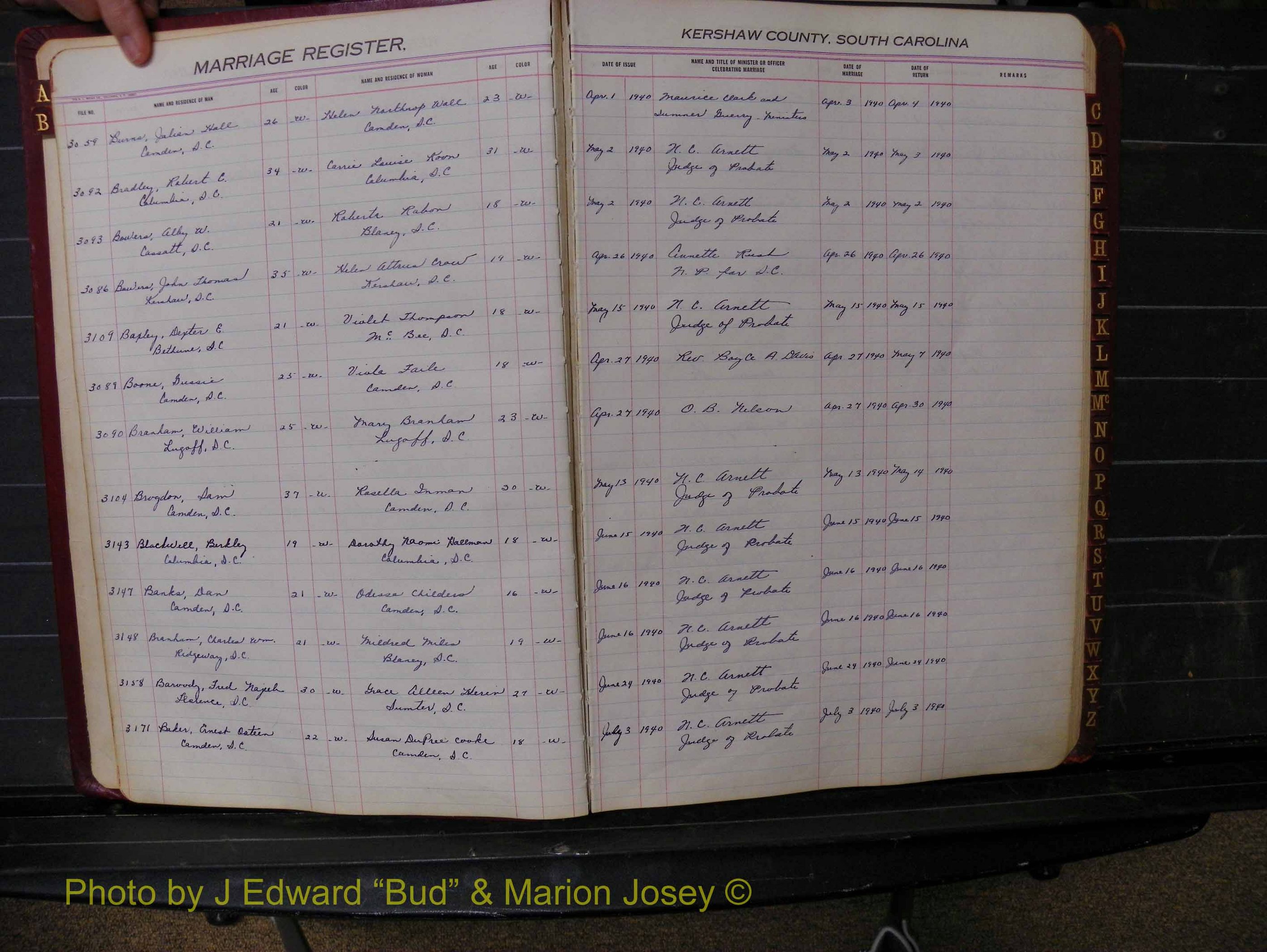 Kershaw Marriages, 1936-1944, White Index B (112).JPG