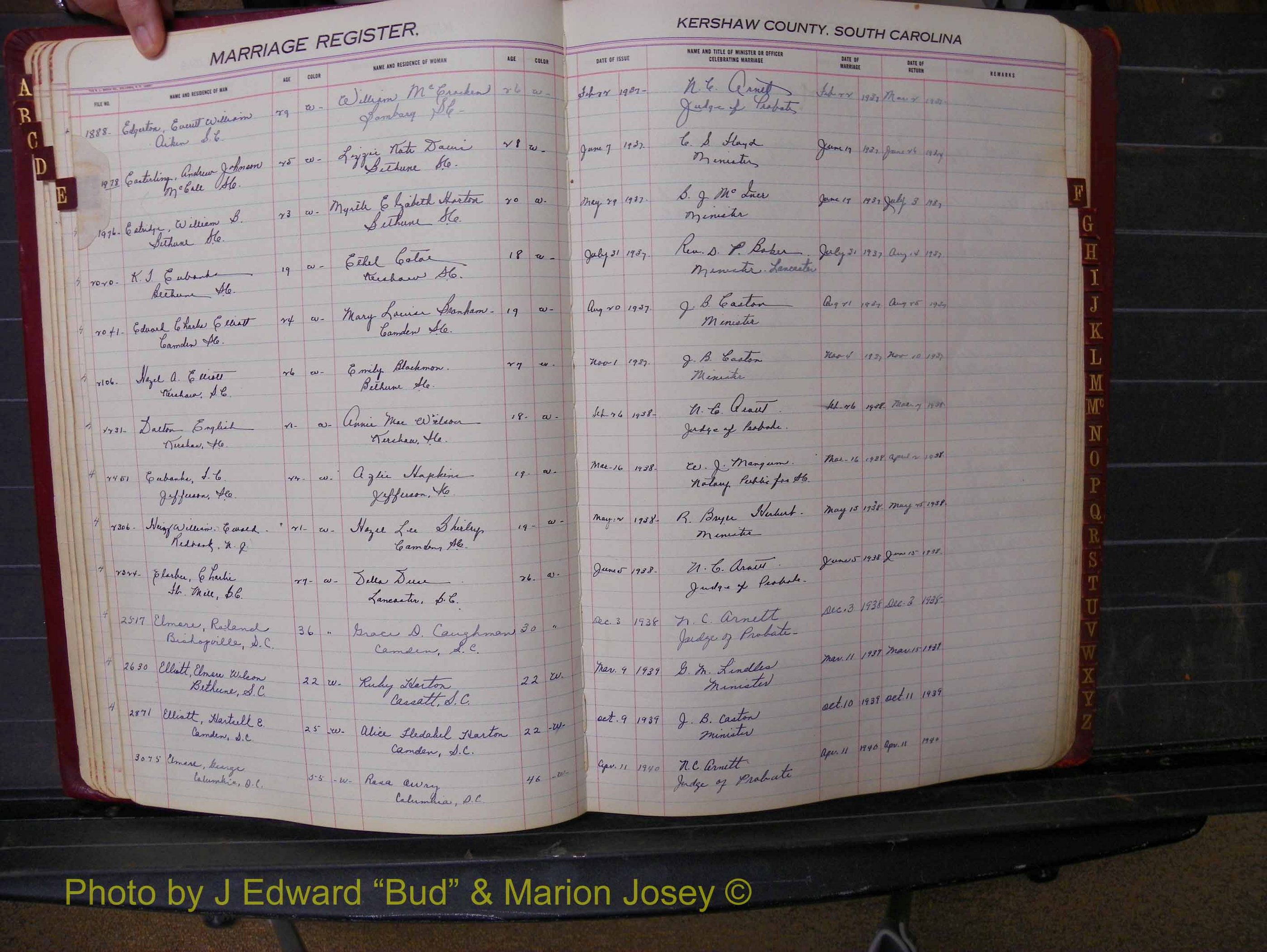 Kershaw Marriages, 1936-1944, White Index E (136).JPG