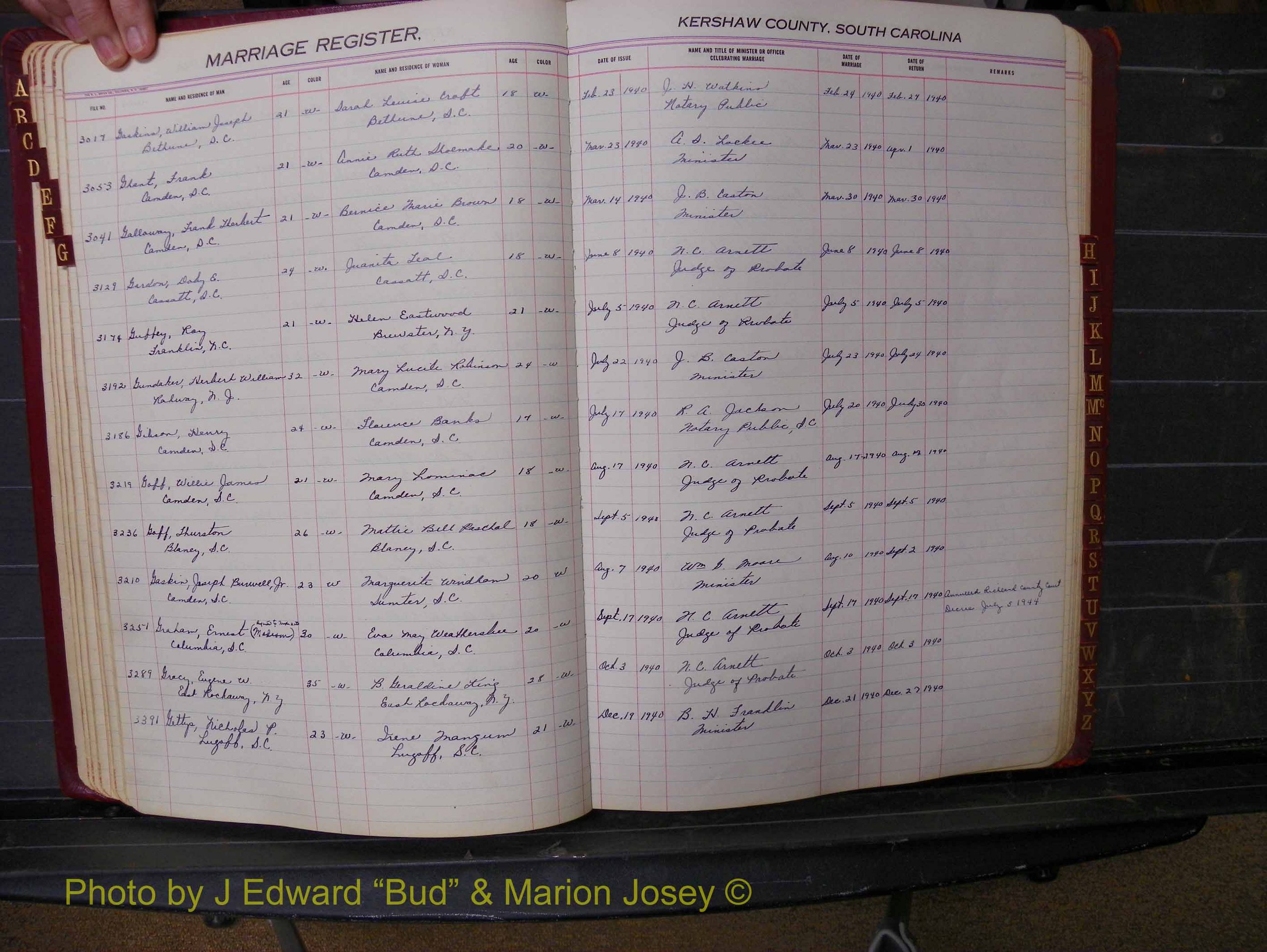 Kershaw Marriages, 1936-1944, White Index G (145).JPG