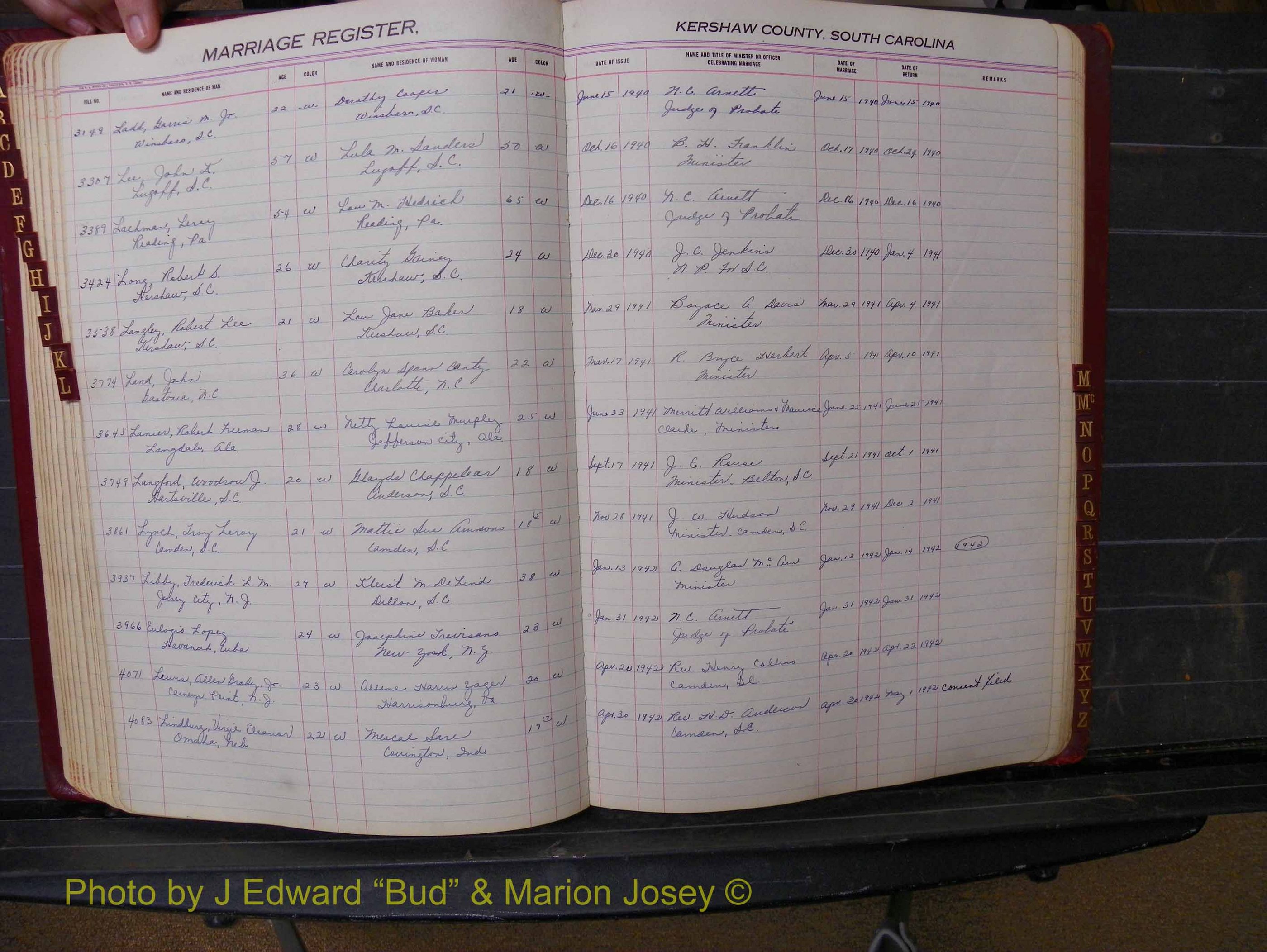 Kershaw Marriages, 1936-1944, White Index L (176).JPG