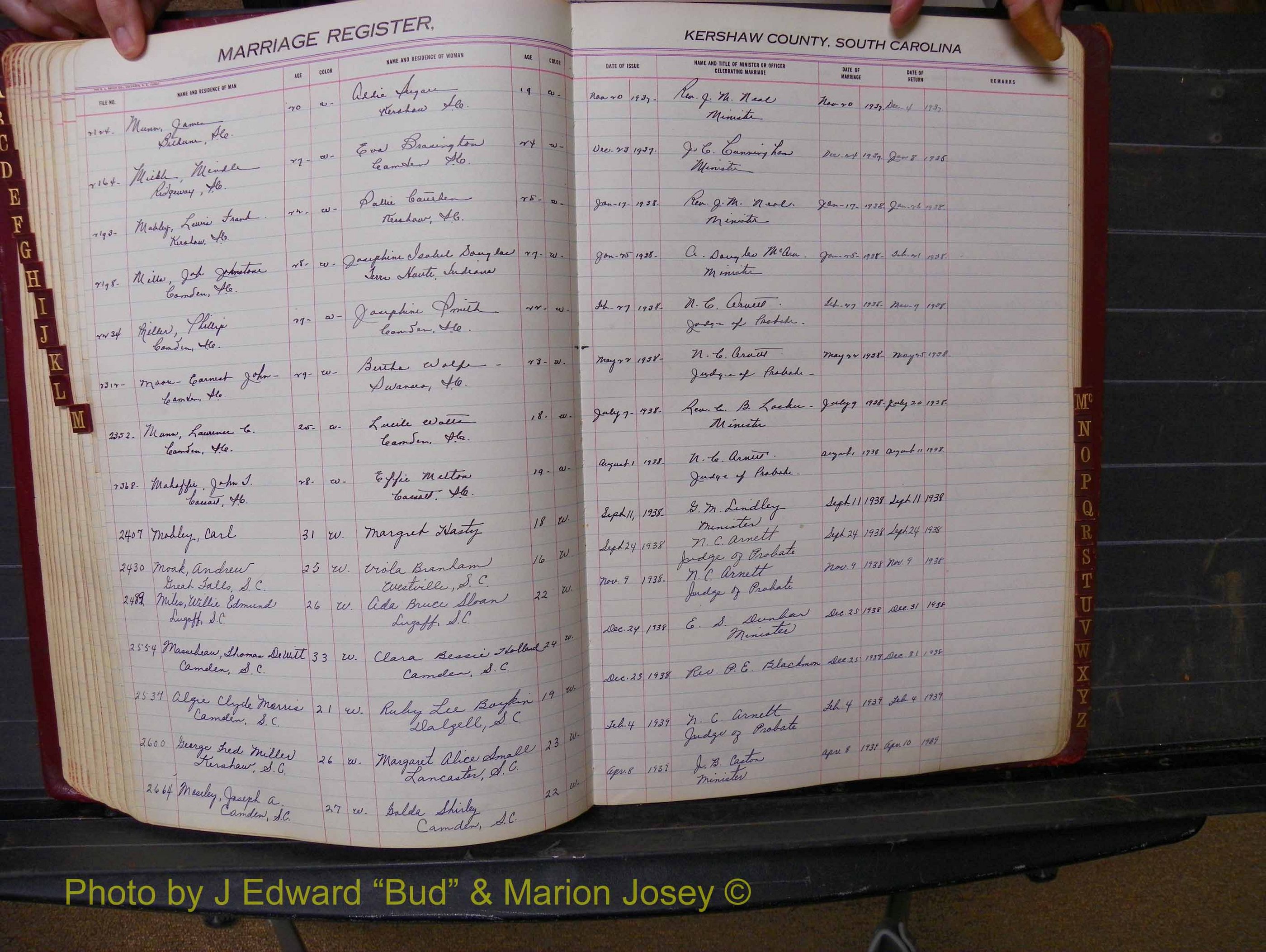 Kershaw Marriages, 1936-1944, White Index M (181).JPG