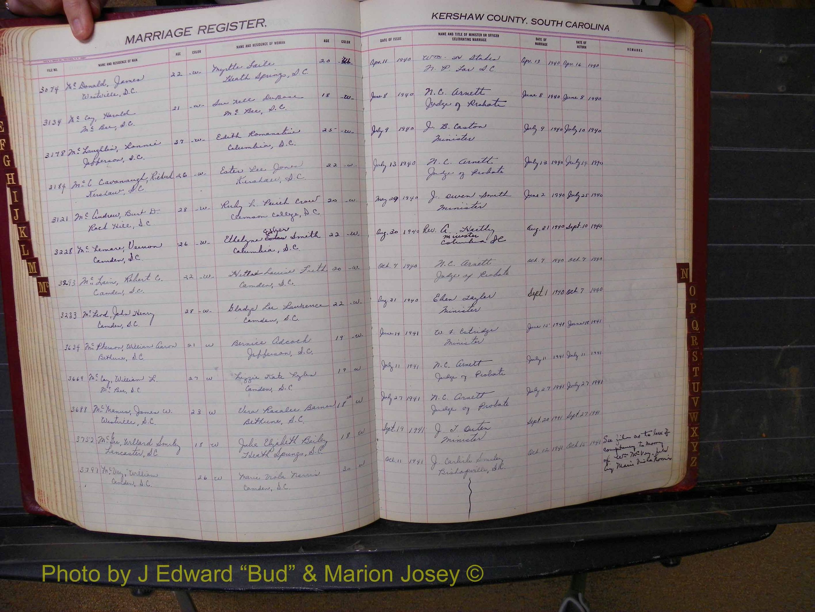 Kershaw Marriages, 1936-1944, White Index Mc (190).JPG