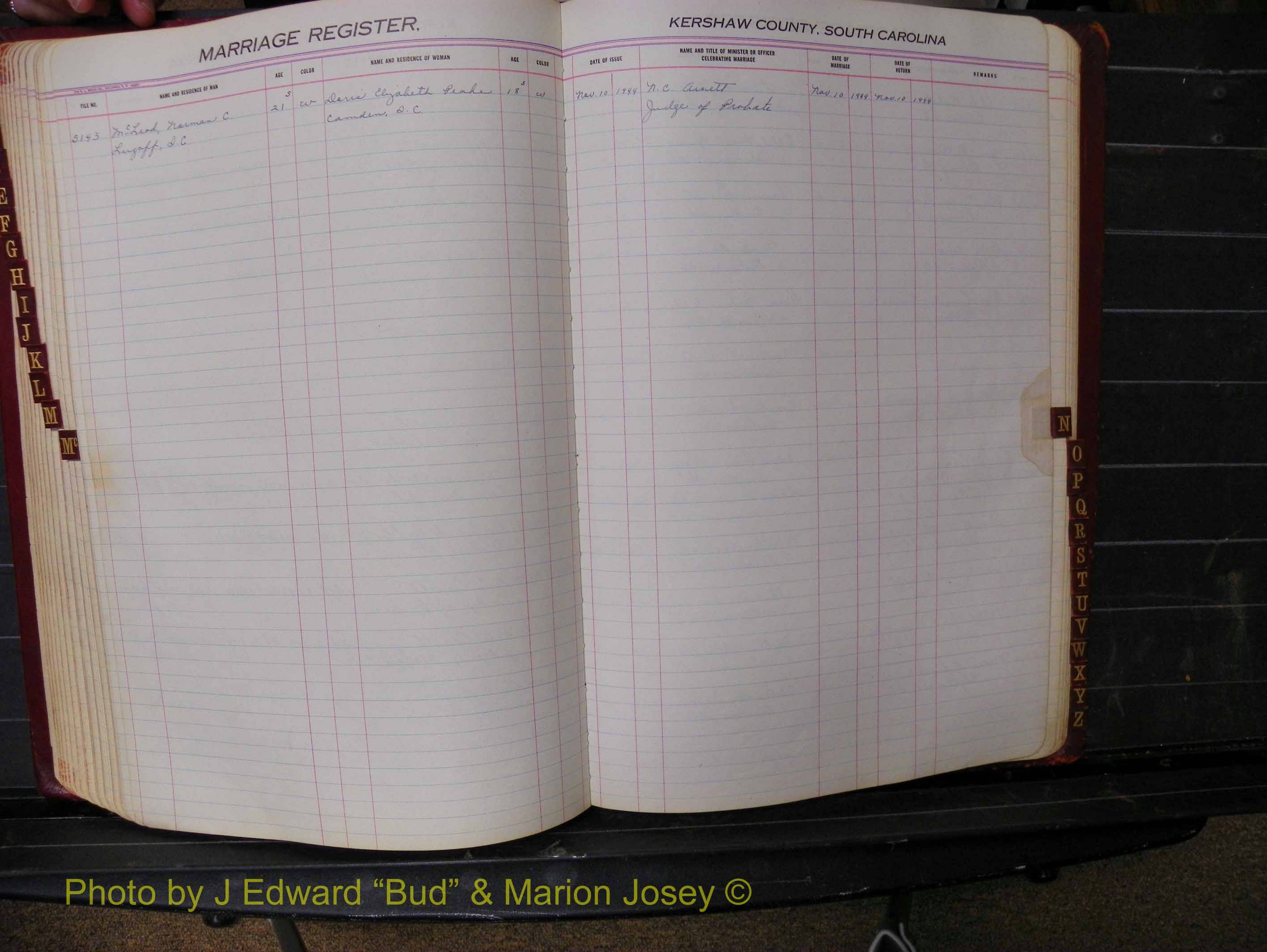 Kershaw Marriages, 1936-1944, White Index Mc (192).JPG