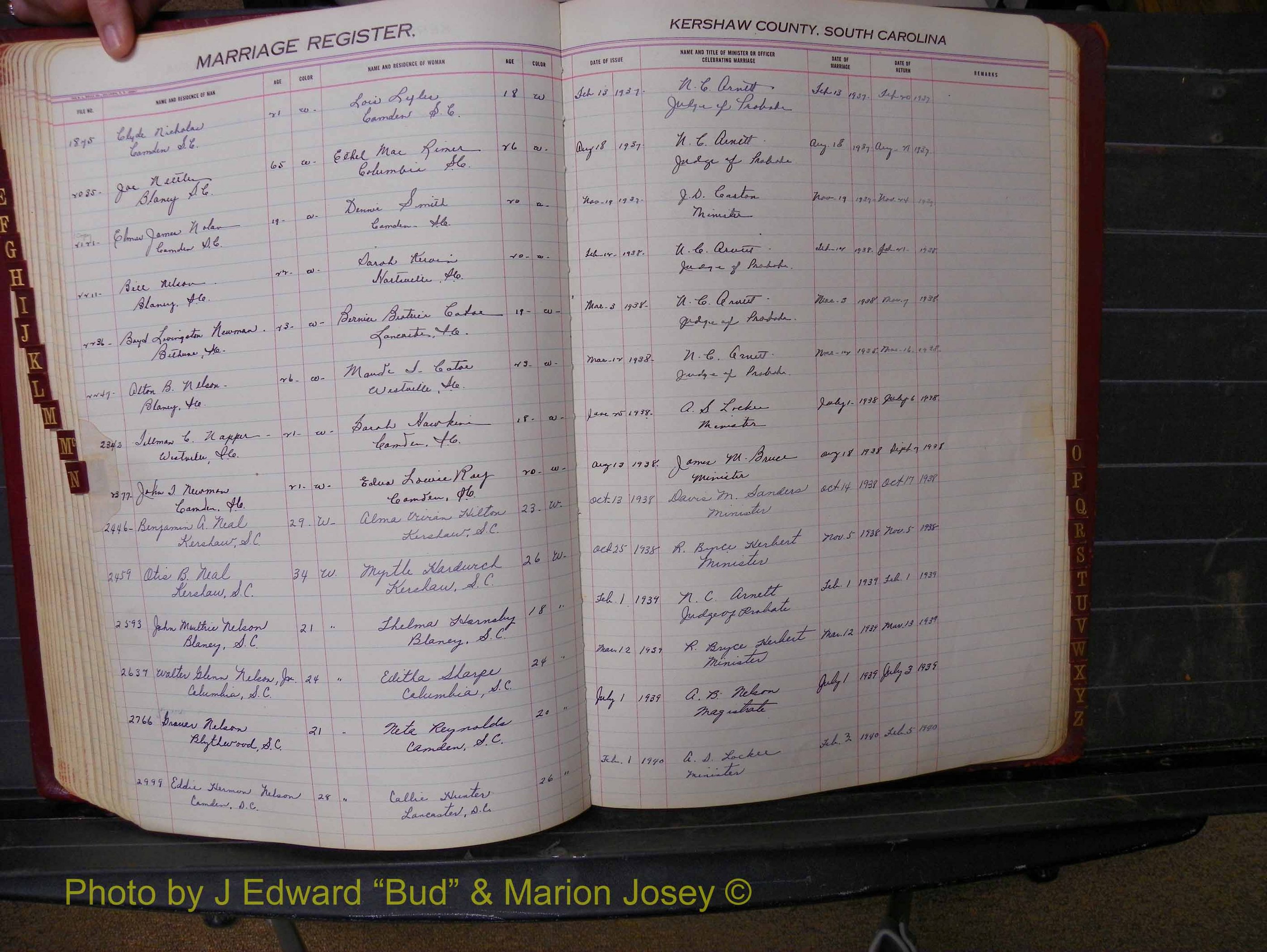 Kershaw Marriages, 1936-1944, White Index N (193).JPG