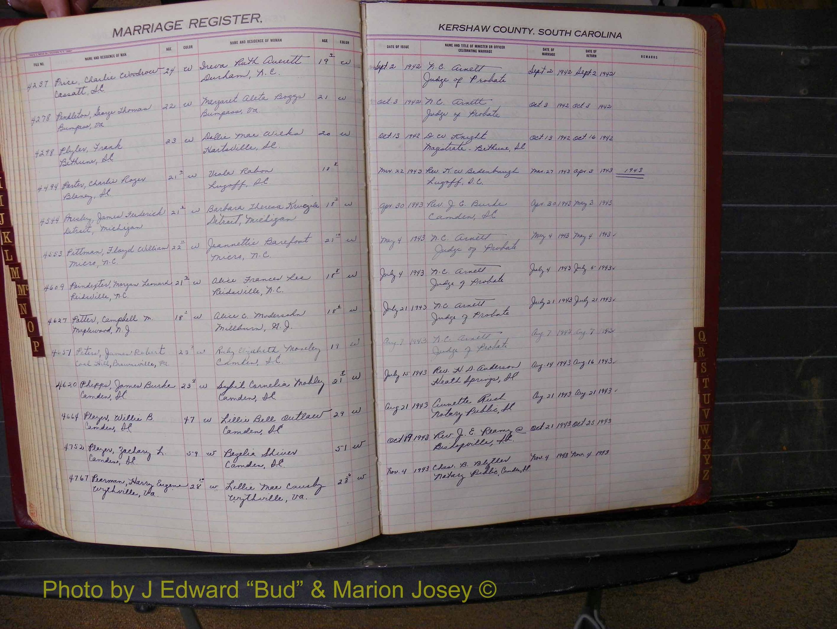 Kershaw Marriages, 1936-1944, White Index P (198).JPG