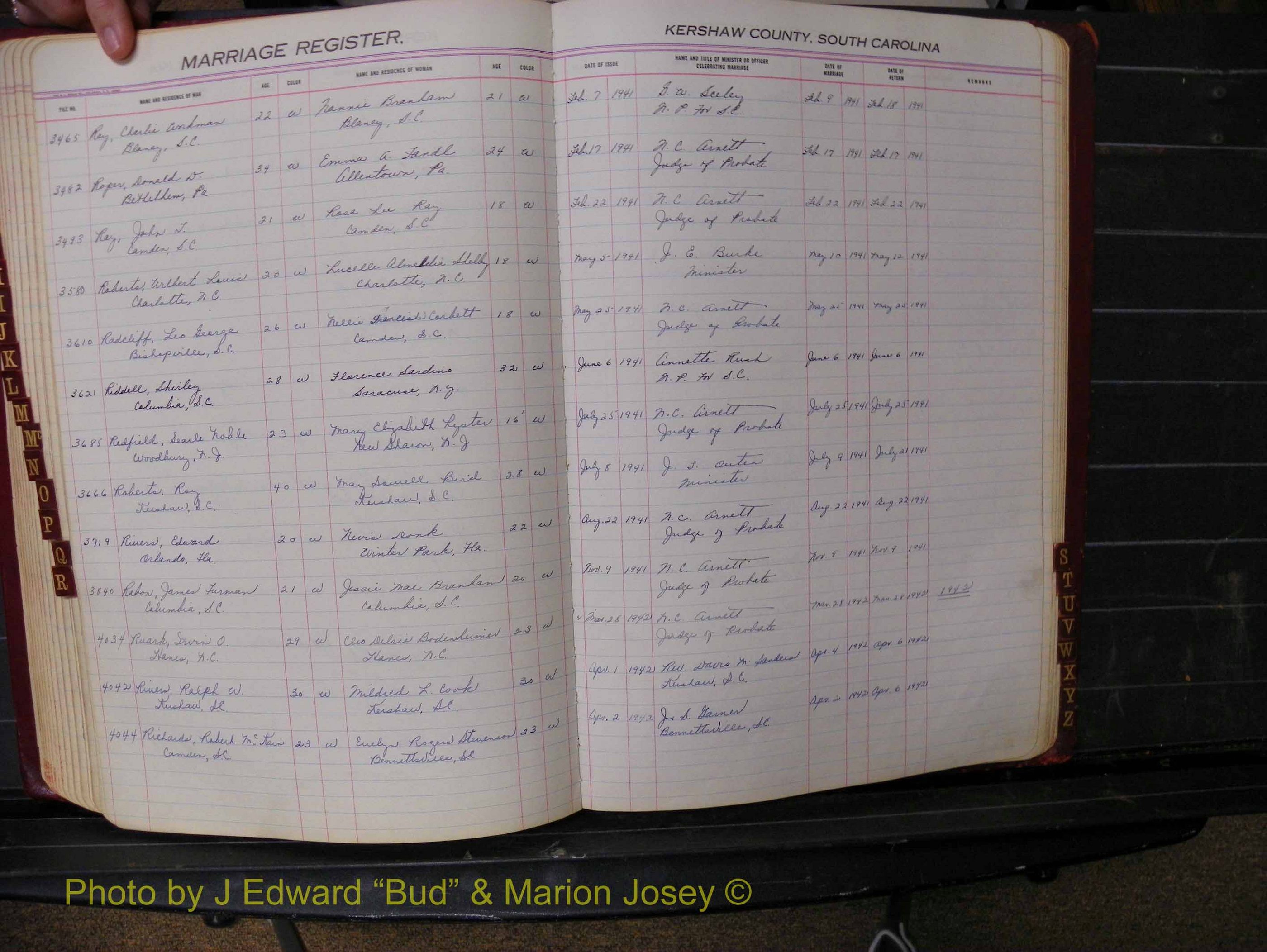 Kershaw Marriages, 1936-1944, White Index R (204).JPG
